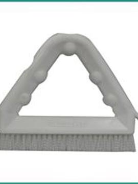 Janitorial Supplies Brush - Carlisle Commercial Tile and Grout Triangular with Scraper White